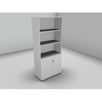 Aktenschrank 5 OH - 80 cm breit mit Regal 3 OH