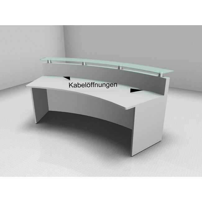 Empfangstheke Perfect in verschiedenen Farben, 230 cm breit