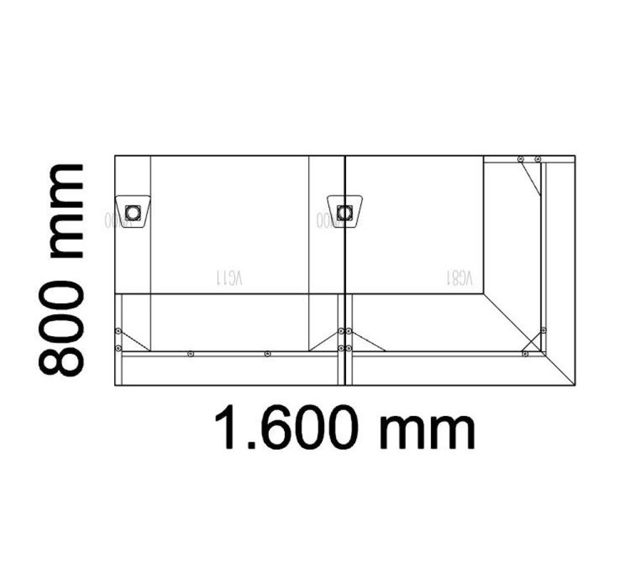 Empfangstheke AS-Line, 1600mm mit Eckelement