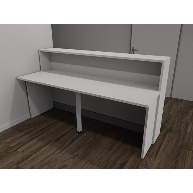 Empfangstheke AS-Basic, weiß, 200cm breit, konfigurierbar