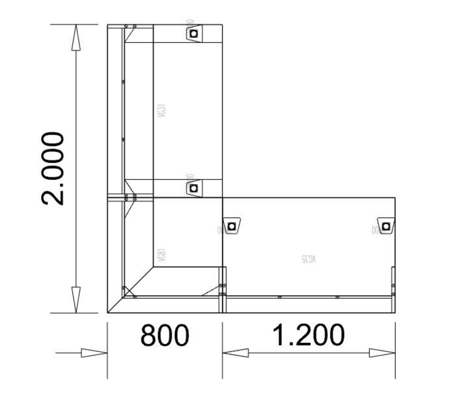 Ecktheke AS-Line mit Beraterplatz 2000 x 2000mm