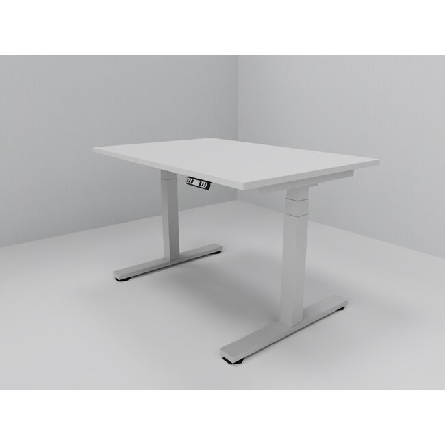 Schreibtisch XDSM mit Memory Schalter 120 x 80 cm in Silber und in 7 Farbvarianten