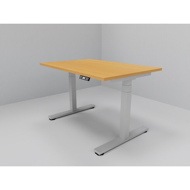 Schreibtisch XDSM mit Memory Schalter 120 x 80 cm in Silber und in 7 Farbvarianten