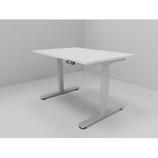 Schreibtisch XDSM mit Memory Schalter 120 x 80 cm in Silber