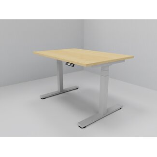 Schreibtisch XDSM mit Memory Schalter 160 x 80 cm in Silber