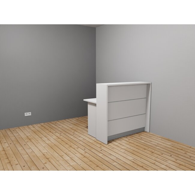 Empfangstheke AS-Basic, weiß, 120cm breit, konfigurierbar