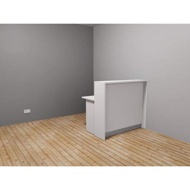 Empfangstheke AS-Basic, weiß, 120cm breit, konfigurierbar