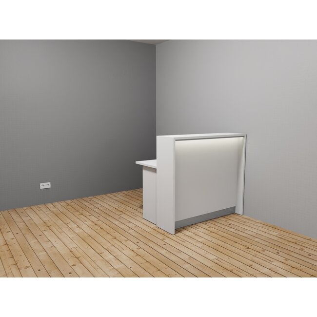 Empfangstheke AS-Basic, weiß, 120cm breit, konfigurierbar