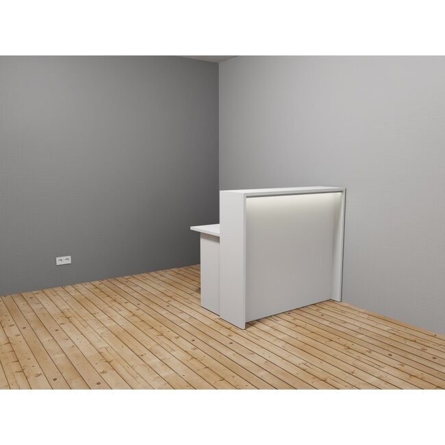 Empfangstheke AS-Basic, weiß, 120cm breit, konfigurierbar