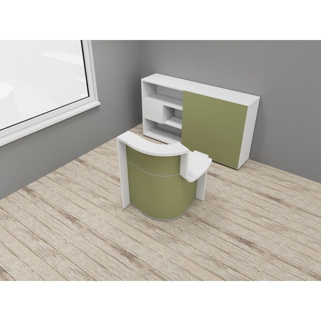 Empfangstheke Ocean, kleine Empfangstheke mit flacher Seite links