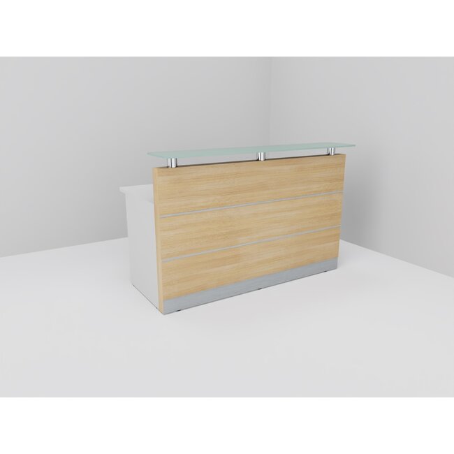 Perfect 160 cm – Empfangstheke mit Glasaufsatz, konfigurierbar