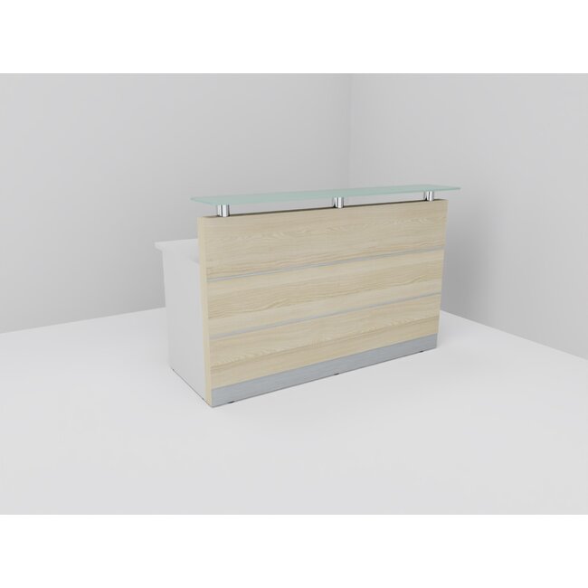 Perfect 160 cm – Empfangstheke mit Glasaufsatz, konfigurierbar