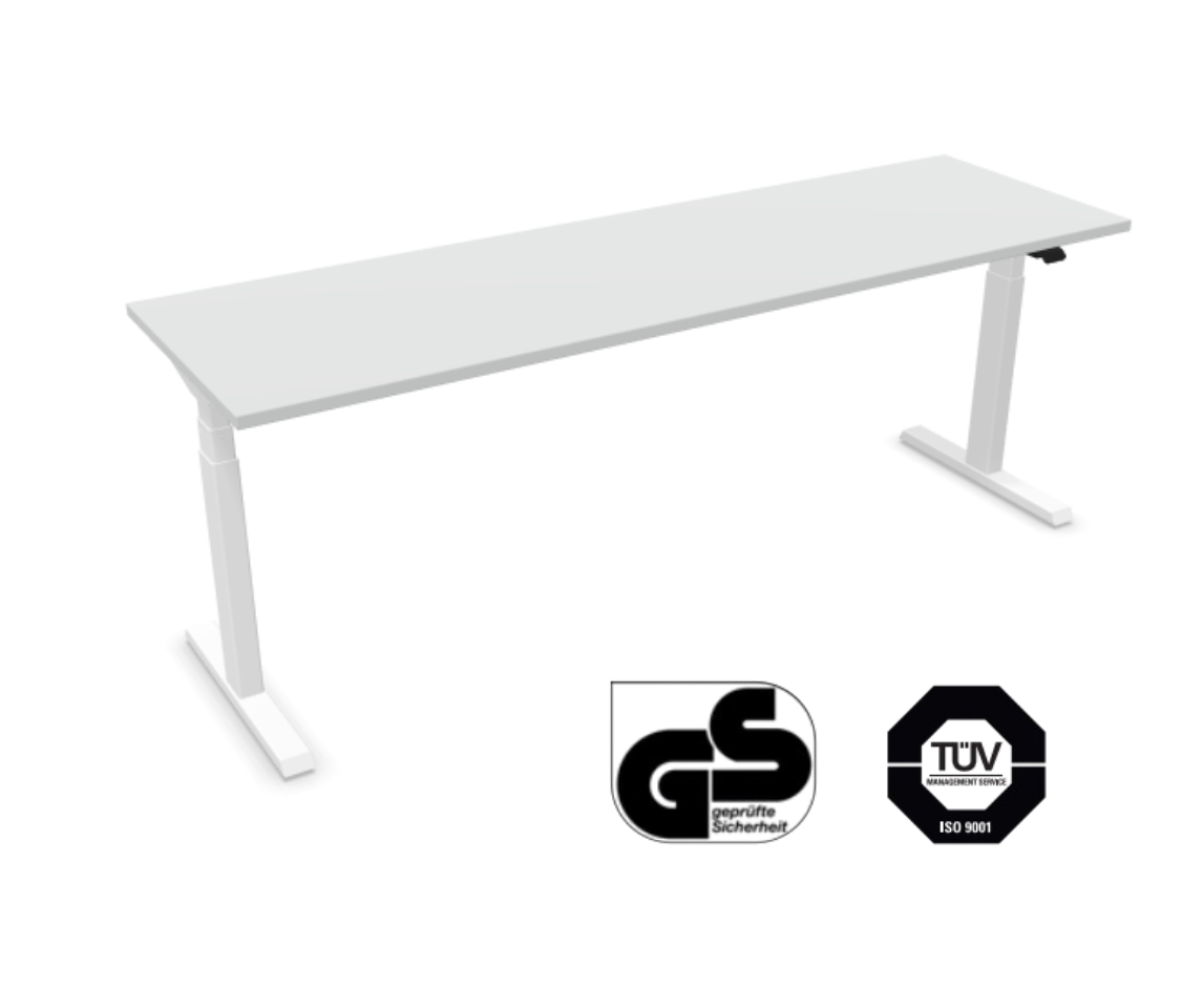 Höhenverstellbarer Schreibtisch 190 × 60 cm – elektrisch