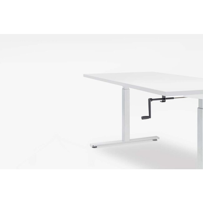 Höhenverstellbarer Schreibtisch mit Kurbel, 120 cm breit - 80 cm tief
