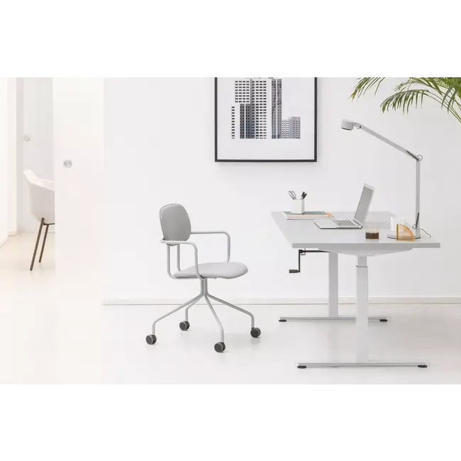 Höhenverstellbarer Schreibtisch mit Kurbel, 120 cm breit - 80 cm tief