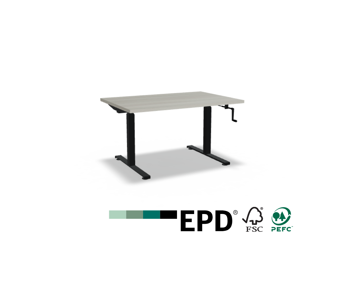 Schreibtisch mit Kurbel 120 × 80