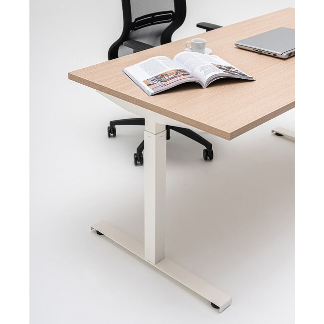 Höhenverstellbarer Schreibtisch mit Kurbel, 140 cm breit - 80 cm tief