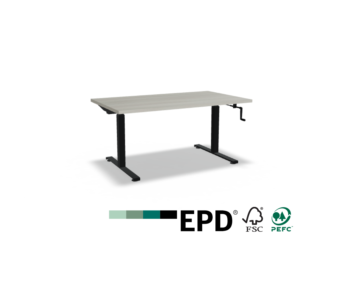Schreibtisch mit Kurbel 140 × 80