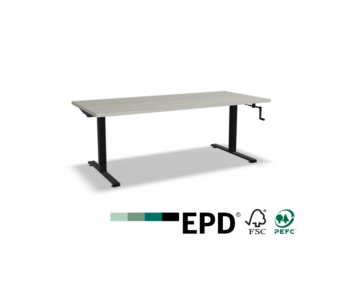 Schreibtisch mit Kurbel 180 × 80