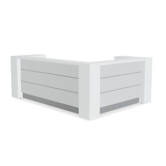Serie MD Empfangstheke Vale L-Form 220 x 290cm, eckig