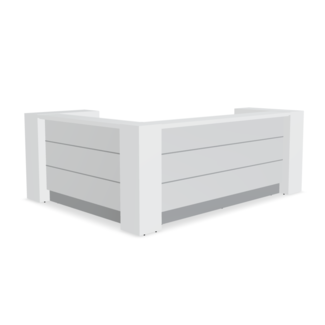 Serie MD Empfangstheke Vale L-Form 290 x 220cm, eckig