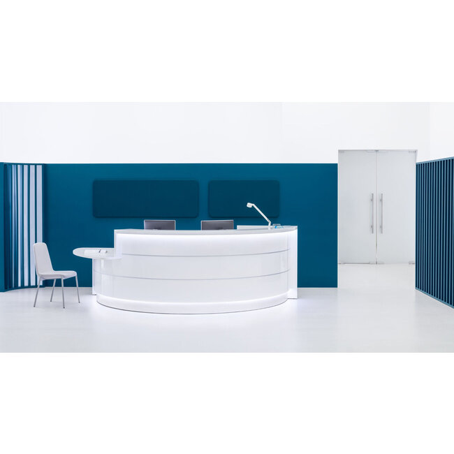 Gerade Empfangstheke Vale 216 cm breit, mit Beraterplatz