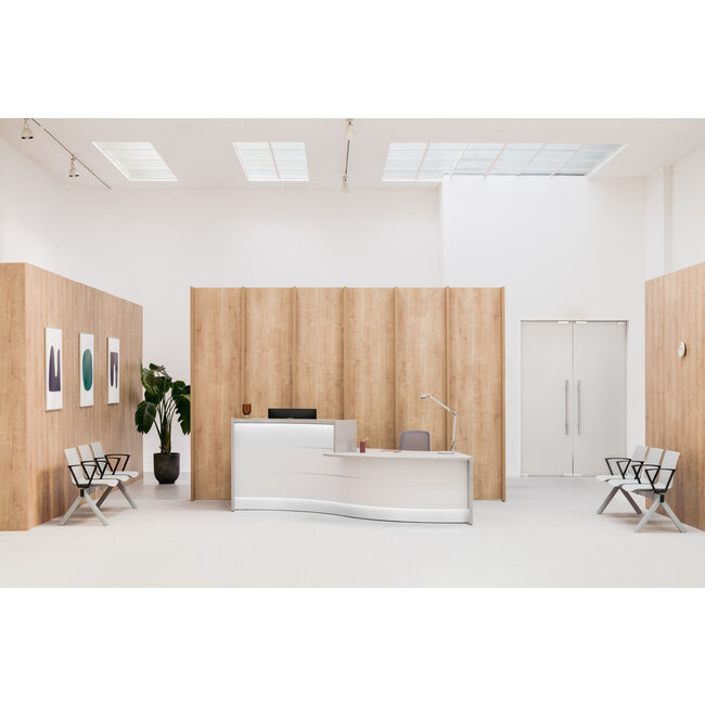 Gerade Empfangstheke Vale 216 cm breit, mit Beraterplatz