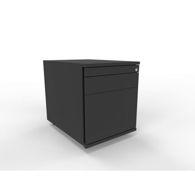 Hochwertiger Rollcontainer mit 3 Schubladen, abschließbar | mit Hängeregister