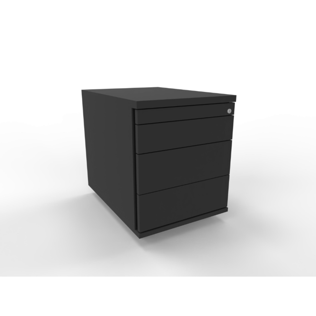 Hochwertiger Rollcontainer mit 4 Schubladen, abschließbar | 1-2-3-3