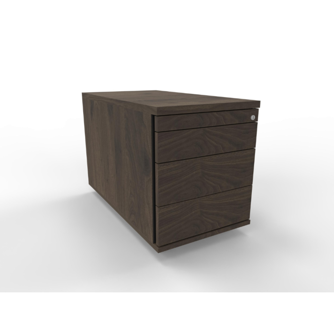 Rollcontainer 80 cm tief, abschließbar - 4 Schubladen