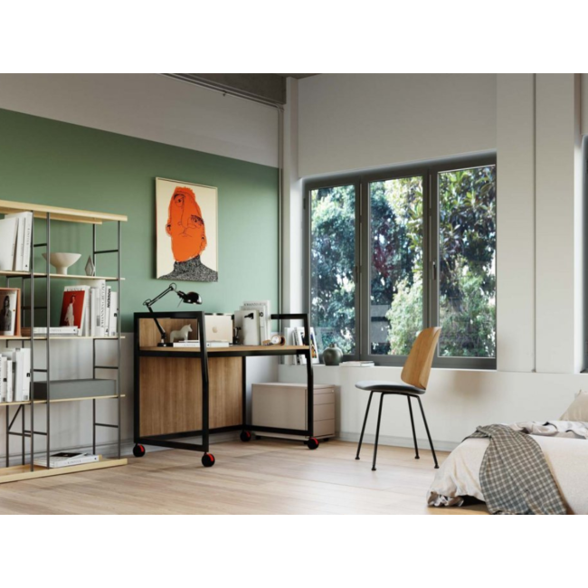 Rollcontainer 80 cm tief, abschließbar - 4 Schubladen