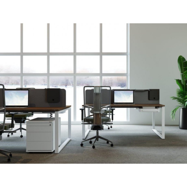 Rollcontainer 80 cm tief, abschließbar - mit Hängeregister