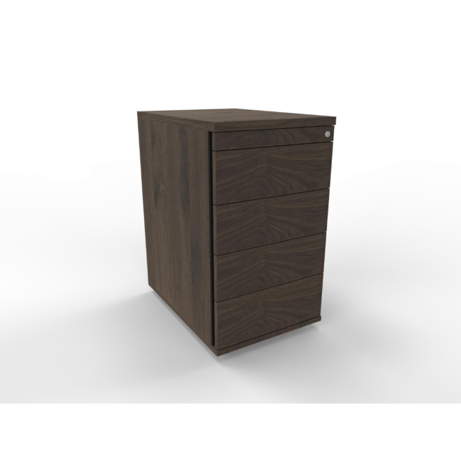 Hochwertiger Standcontainer 60 cm tief, abschließbar - mit 5 Schubladen