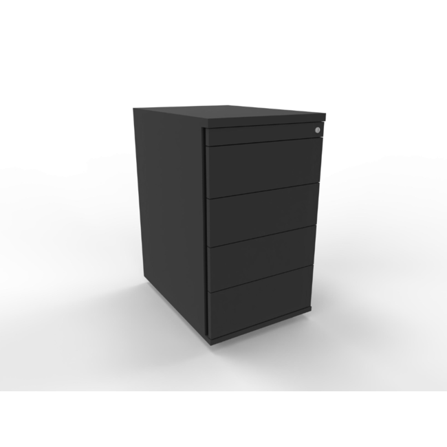 Hochwertiger Standcontainer 60 cm tief, abschließbar - mit 5 Schubladen