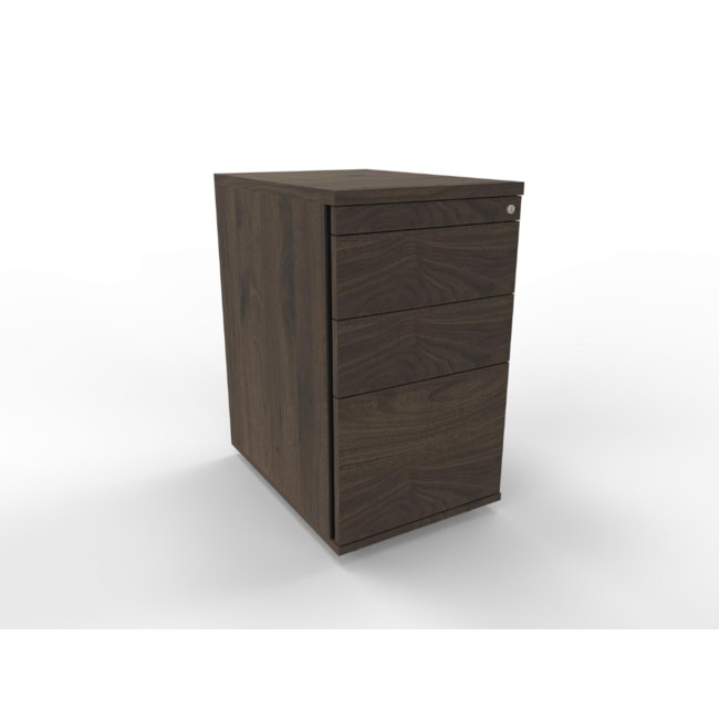 Hochwertiger Hängeregister-Standcontainer 60 cm tief, abschließbar -  mit 3 Schubladen