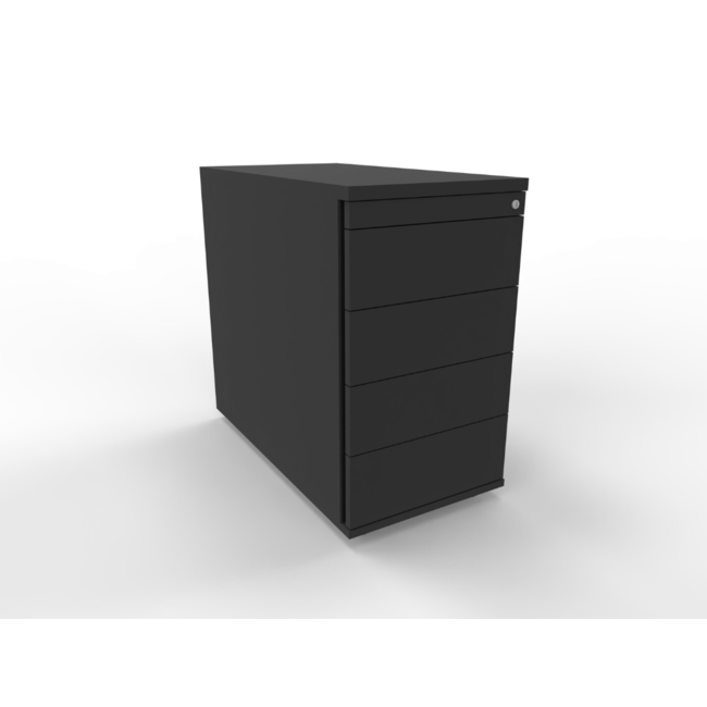 Hochwertiger Standcontainer 80 cm tief, abschließbar - mit 5 Schubladen