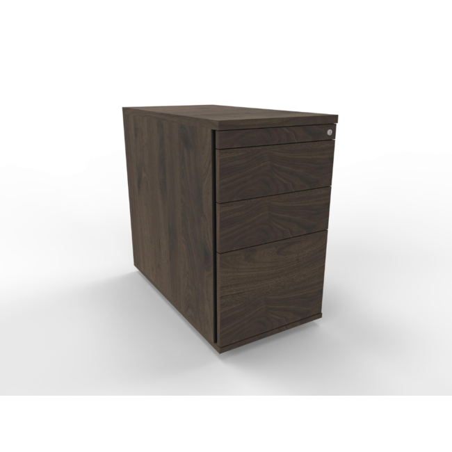 Hochwertiger Hängeregister Standcontainer 80 cm tief, abschließbar -  mit 3 Schubladen