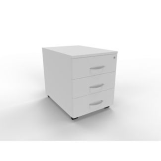 Günstiger Rollcontainer 60 cm tief, abschließbar - 3 Schubladen