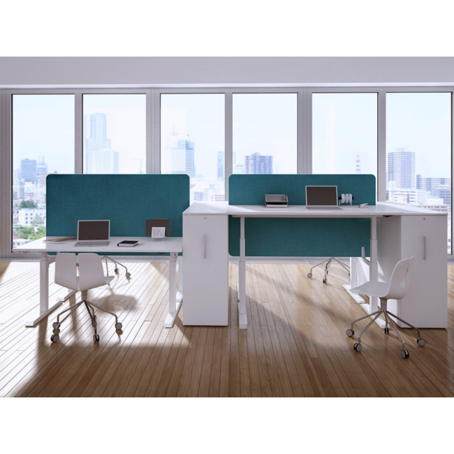 Elektrisch höhenverstellbarer Schreibtisch für 2  Personen, 180 x 160 cm | Elana 300