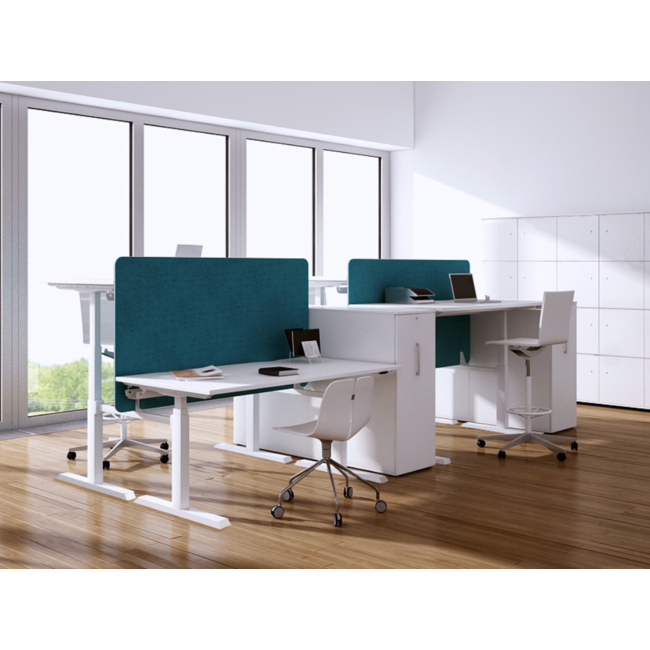 Elektrisch höhenverstellbarer Schreibtisch für 2  Personen, 200 x 160 cm | Elana 300