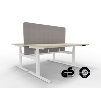 Doppelschreibtisch 160 x 180 cm elektrisch höhenverstellbar Büro