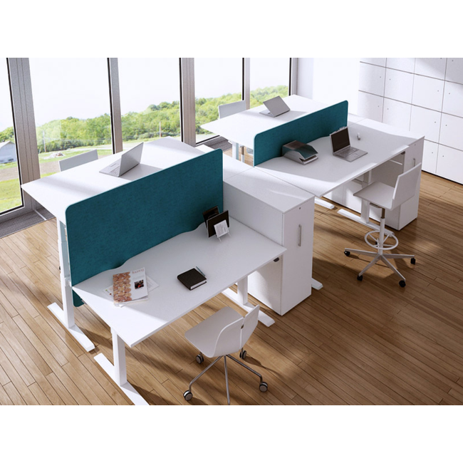 Elektrisch höhenverstellbarer Schreibtisch für 2  Personen, 200 x 180 cm | Elana 300