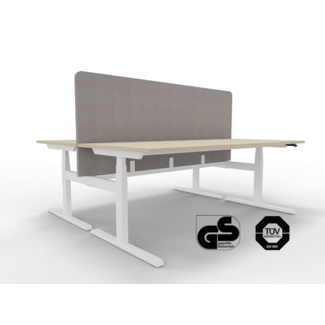 Doppelschreibtisch 200 x 180 cm elektrisch höhenverstellbar großzügig