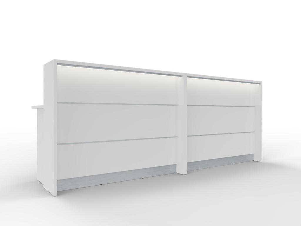 Gerade Empfangstheke AS-Line 280 cm breit – klassisches Design für den Büroempfang
