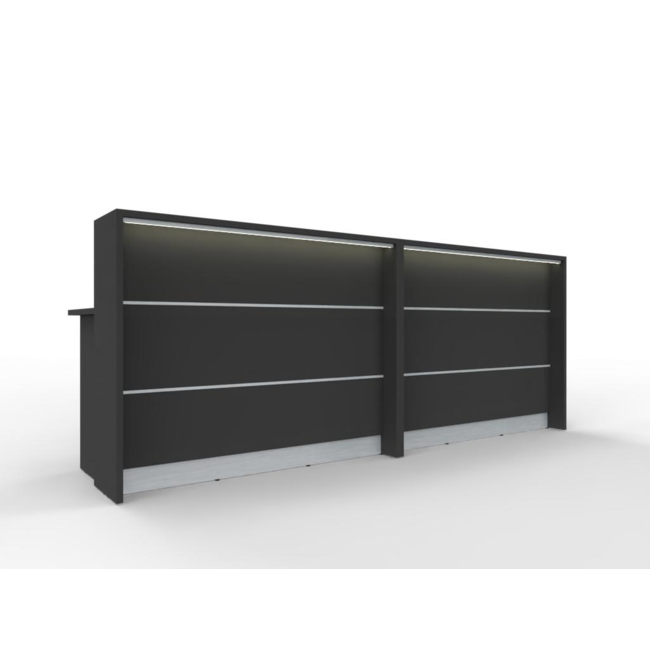 Empfangstheke AS-Line 280 cm – frei konfigurierbar in 17 Dekoren
