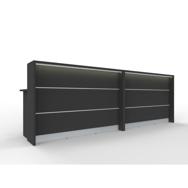 Empfangstheke AS-Line 320 cm – frei konfigurierbar in 17 Dekoren