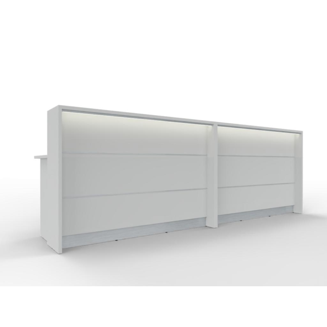 Empfangstheke AS-Line 400 cm – frei konfigurierbar in 17 Dekoren