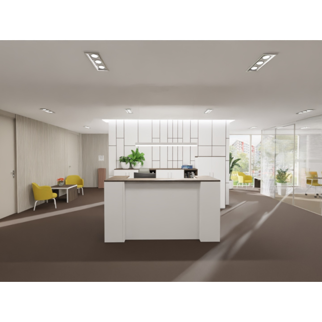 Empfangstheke AS-Line, 184 cm breit mit Seitenschränken