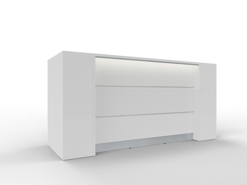 Empfangstheke AS-Line 224 cm mit Seitenschränken – guter Arbeitsplatz mit Stauraum