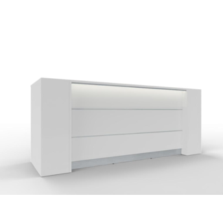 Empfangstheke AS-Line, 264 cm breit mit Seitenschränken